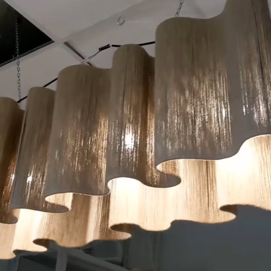 Unique Jute Chandelier: Custom Pendant Light for Living Room, Cafe or Restaurant