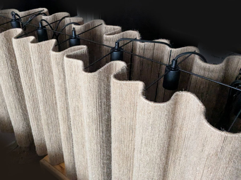 Unique Jute Chandelier: Custom Pendant Light for Living Room, Cafe or Restaurant