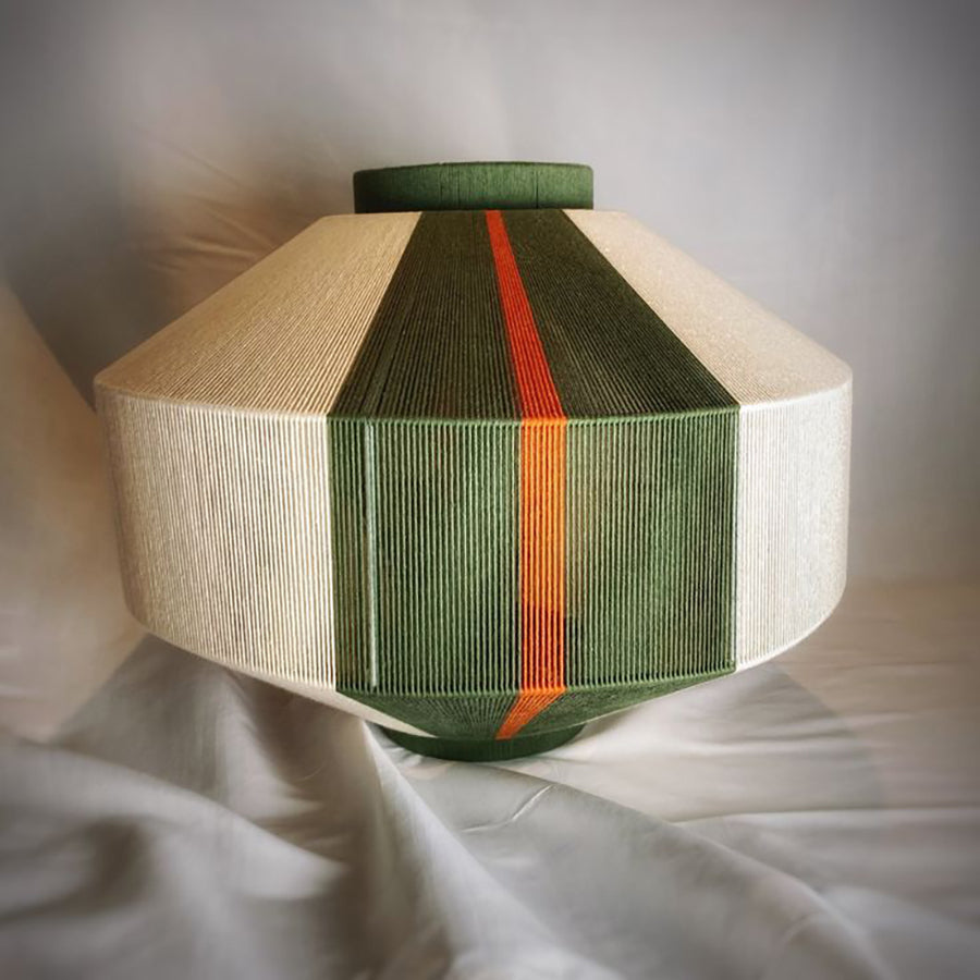 Jute Hanging Lantern: Wabi Sabi Chandelier for Home, Cafe, Restaurant