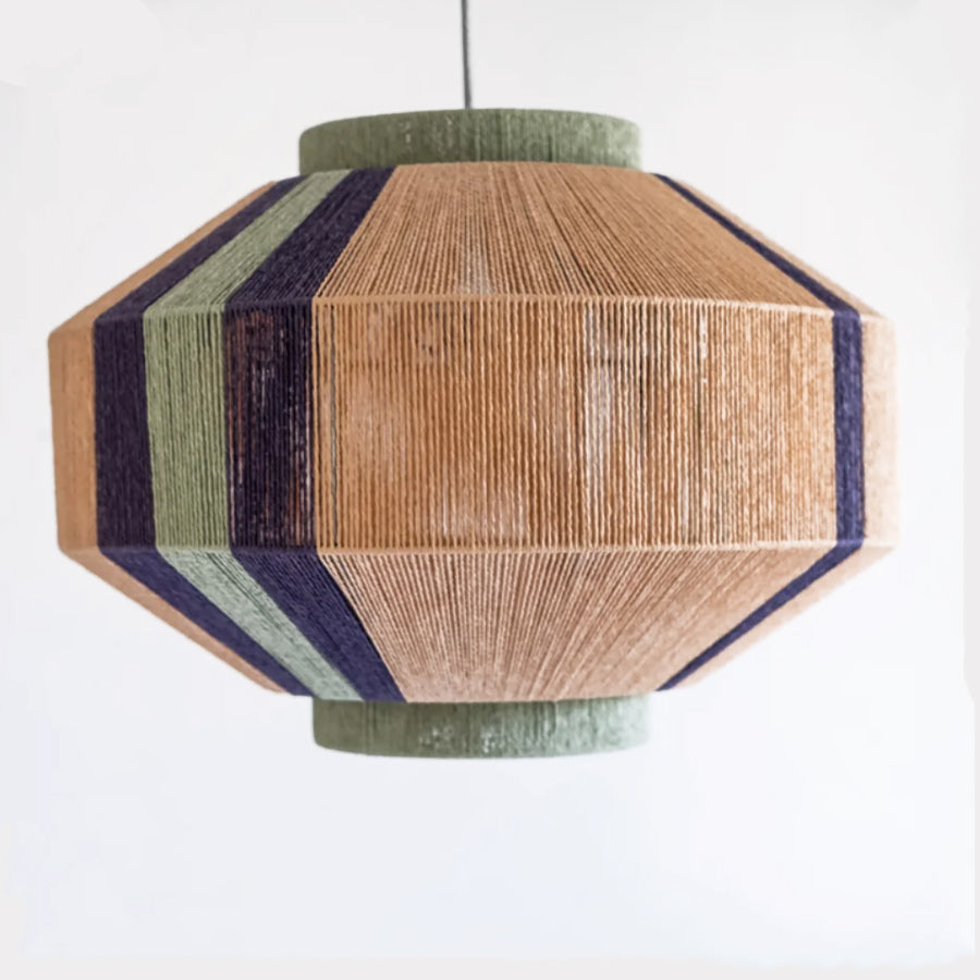 Jute Hanging Lantern: Wabi Sabi Chandelier for Home, Cafe, Restaurant