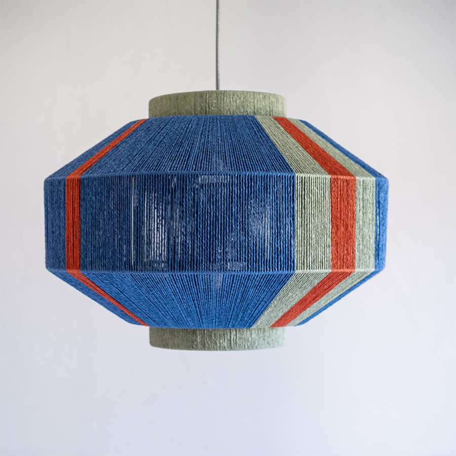 Jute Hanging Lantern: Wabi Sabi Chandelier for Home, Cafe, Restaurant