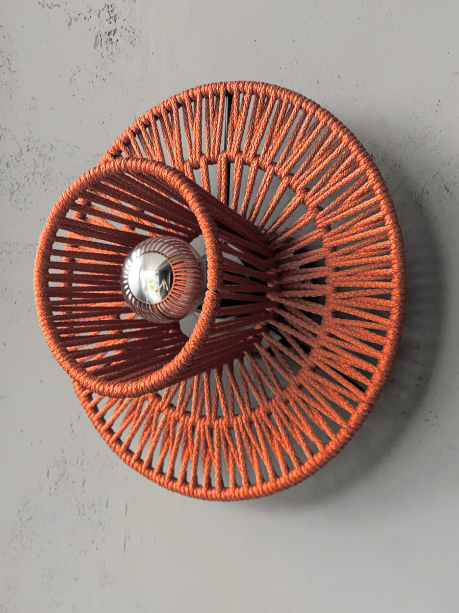 Wicker Cotton Sconce: Modern Pendant Light, Unique Home Decor