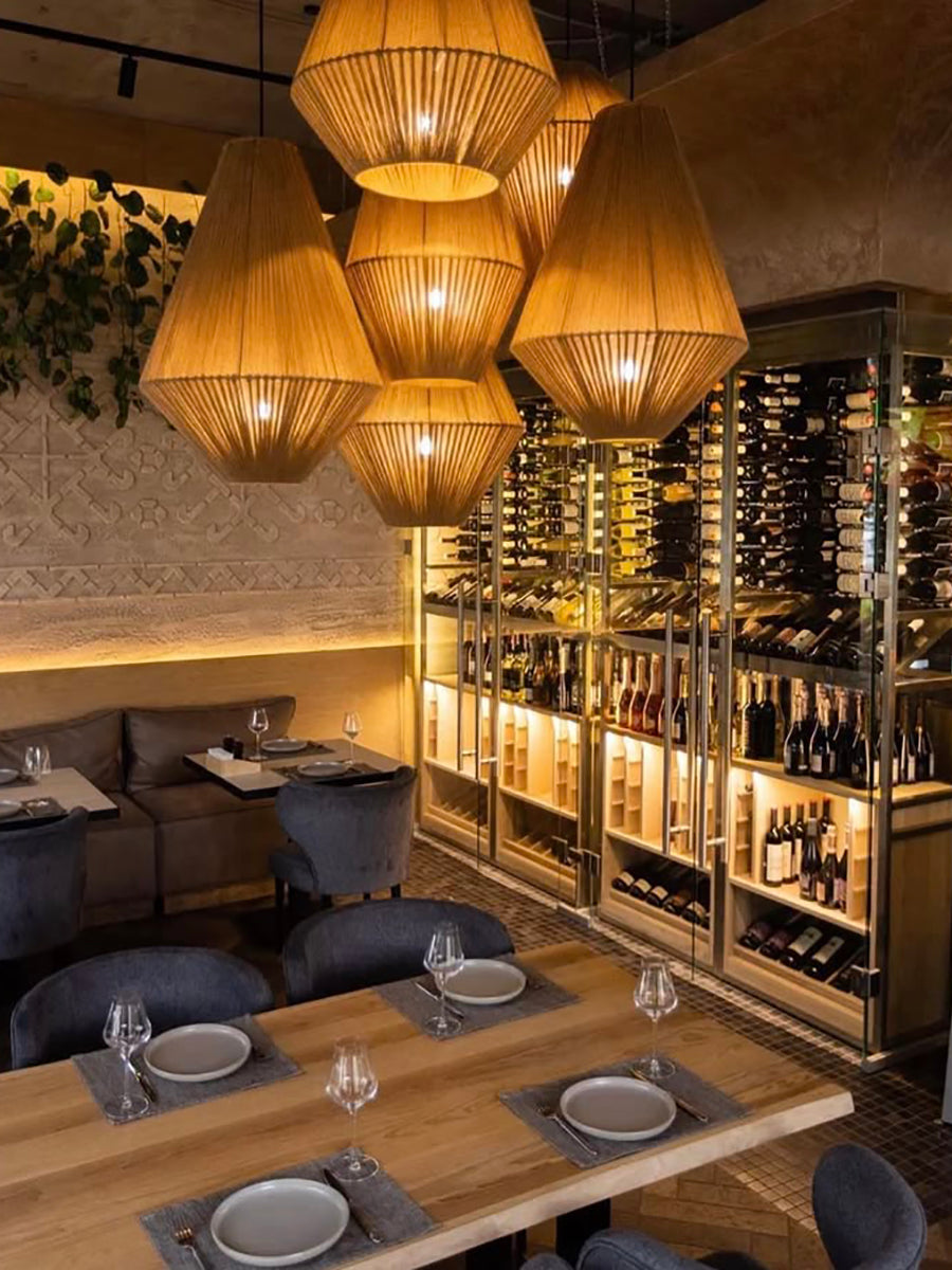 Jute Chandelier: Beach Style Pendant Light for Living Room, Cafe, Restaurant, Hotel